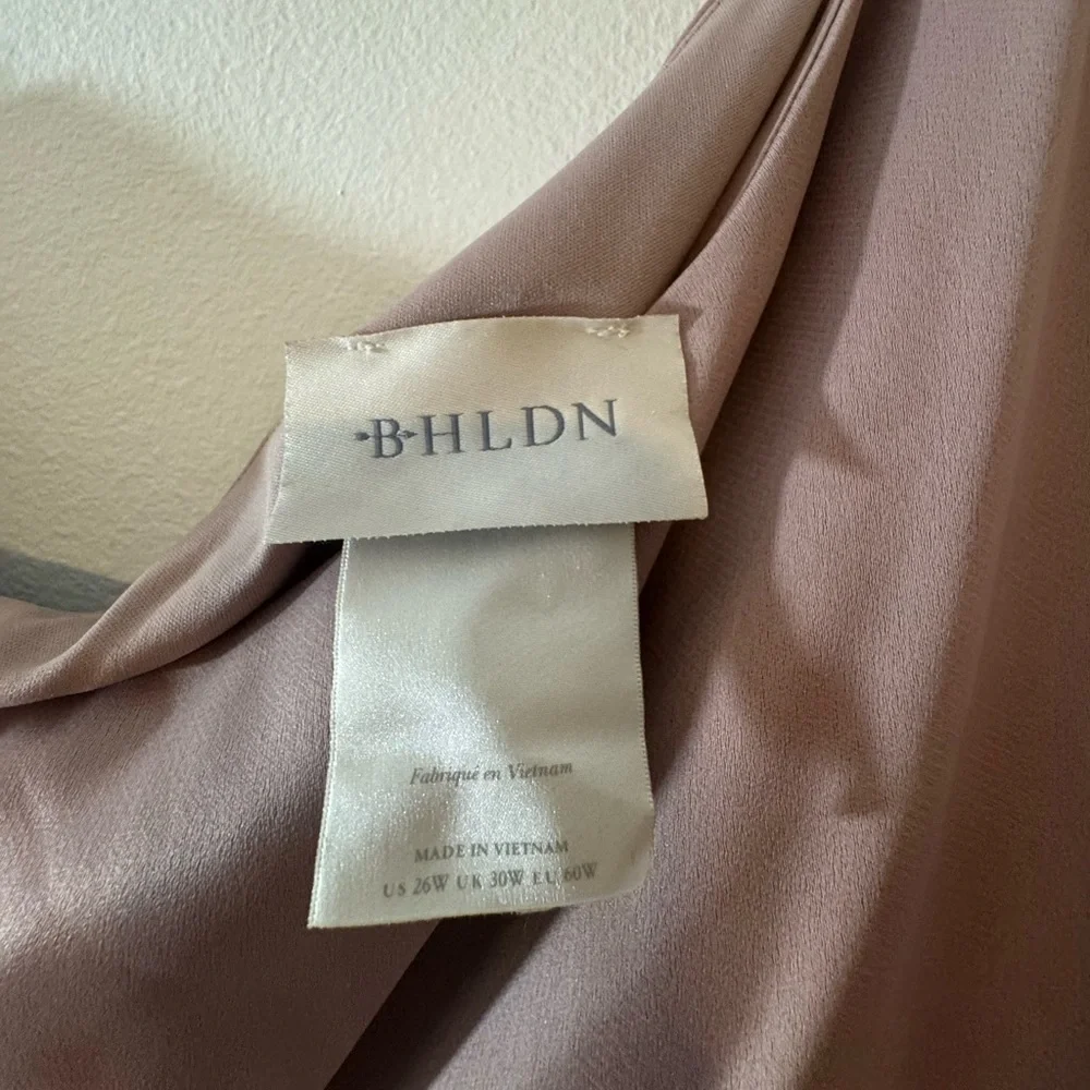 BHLDN | 26W | Dylan One-Shoulder Satin Side Slit Dress - Picture 5 of 9